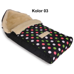 Uniwersalny cieplutki śpiworek naturalna wełna owcza długość 105 cm